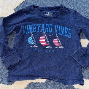 Vineyard Vines Kids Navy Blue Long Sleeve Shirt